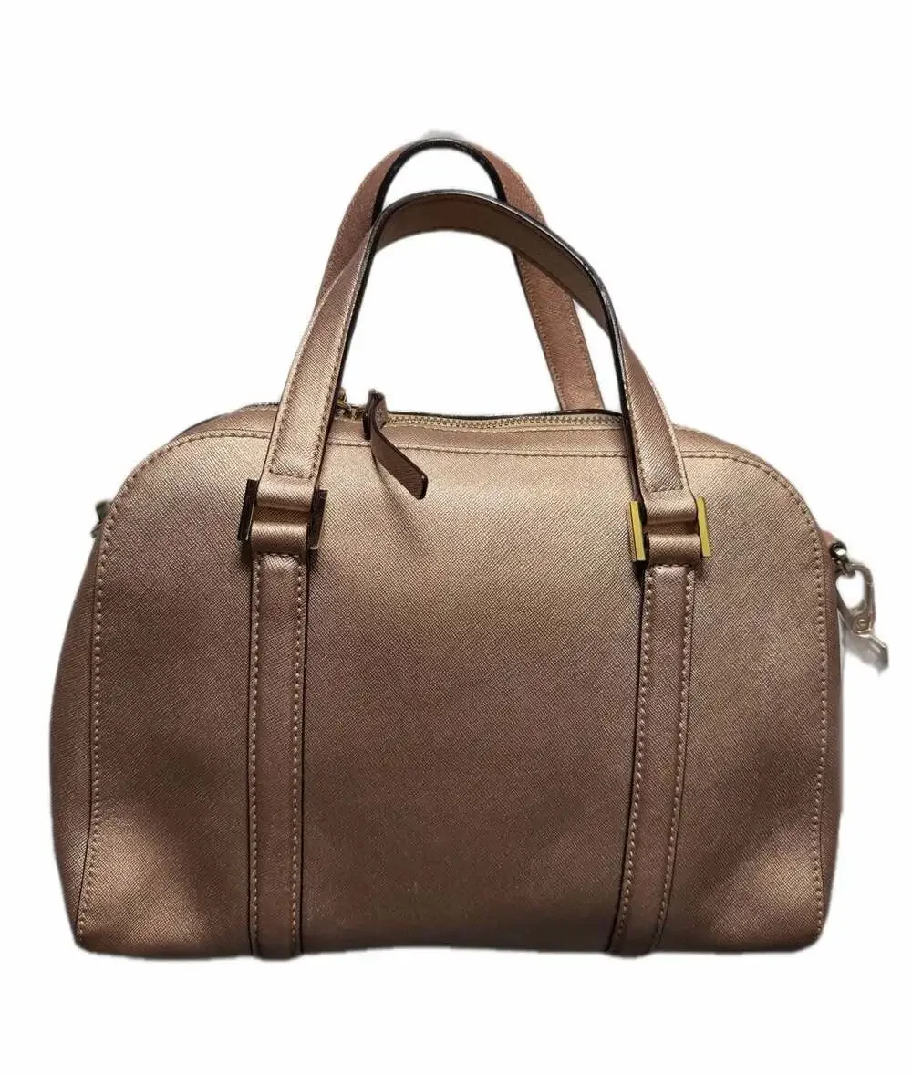 Kate Spade New York Metallic Saffiano Leather Dome Satchel Bag